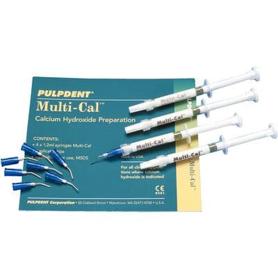 Pulpdent Multi-Cal Calcium Hydroxide Paste Kit, 1.2 mL Syringes, 4/Pk, with 8 Applicator Tips, MULTI thumbnail 25