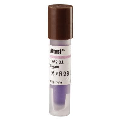 3M Attest Biological Indicator 1262P, Steam Sterilization, 48-Hour Readout, Brown Cap, 25/Box thumbnail 23