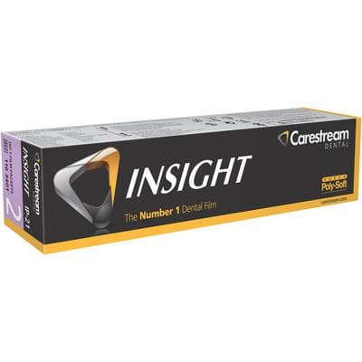 Carestream Insight IP-21 Size 2 Periapical Dental X-Ray Film, F-Speed, Single Super Poly-Soft Packets, 150/Box, 1163401 thumbnail 17