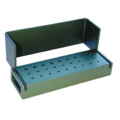 Axis Dental Bur Block, 27 Hole, 18 FG / 9 RA, Green Anodized Aluminum, Autoclavable, AB110-1T thumbnail 10