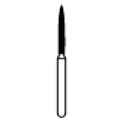 NTI Friction Grip Diamond Bur, Flame, Coarse, Mini/Short Shank, #863-012, 1.2 mm Diameter, 10.0 mm Length, 5/Pack thumbnail 6