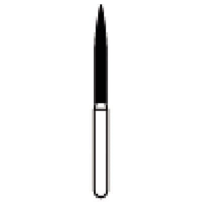 NTI® FG Diamond Bur, Fine Grit, Flame Point End, #864-014, 1.4 mm Diameter, 12.0 mm Length, Red Ring, 5/Pkg thumbnail 6
