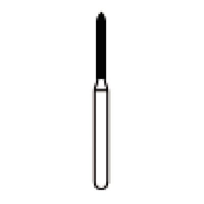 NTI Friction Grip Diamond Bur, Fine Grit, Beveled End Cylinder, #878-010, 1.0 mm Head Diameter, 8.0 mm Head Length, Red Ring, 5/Pkg, F878-010 thumbnail 9