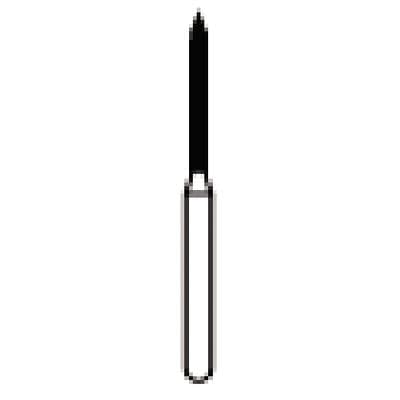 NTI Diamond Bur, Friction Grip (FG), Medium Grit, Beveled Cylinder, #886-010 / M886-010, 1.0 mm Diameter, 10.0 mm Length, 5/Pk thumbnail 7
