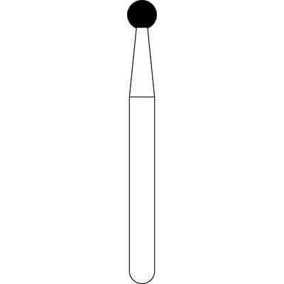 NTI Diamond Bur, FG, Round, #801-018, 1.8 mm, Medium Grit, Gray Ring, 5/Pk, M801-018 thumbnail 10