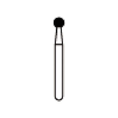 NTI Diamond Bur, Friction Grip (FG), Round, #M801-021, 2.1 mm, Medium Grit, Gray, 5/Pk thumbnail 10