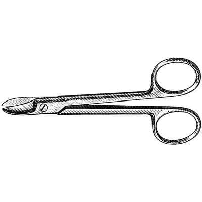 Vantage Collar and Crown Scissors, Curved, Smooth, 4-1/8", Stainless Steel, 1/Pk, V99D-135 thumbnail 12