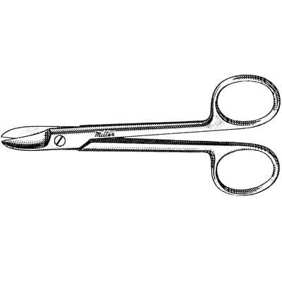 Crown and Collar Scissors, 4-1/4" Straight, Smooth Blade, Stainless Steel, #10S, 9D-133 thumbnail 9