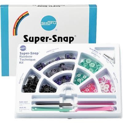 Shofu Super-Snap Rainbow Technique Kit, 180 Disks (100 Standard & 80 Mini), 40 Polystrips, 2 Dura-White Stones, 1 CompoSite Fine Midi-Point, 4 CA Mandrels, 0500 thumbnail 30