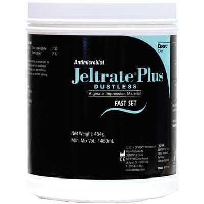Jeltrate Plus Antimicrobial Dustless Alginate Impression Material, Fast Set, Pink, 1 lb Canister, 454g, 605602 thumbnail 15