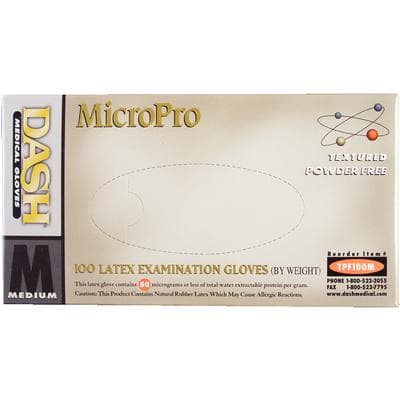 MicroPro™ Powder-Free Latex Exam Gloves, Textured, Non-Sterile, Medium, Natural, 100/Box, TPF100M thumbnail 17