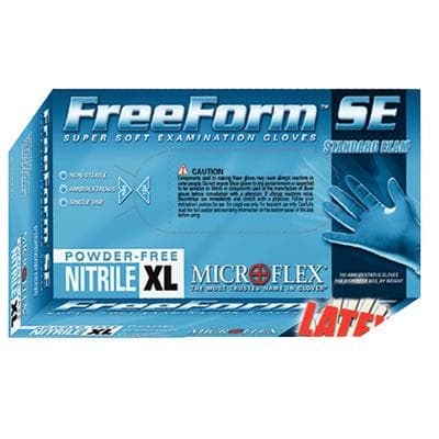 Microflex FreeForm SE Nitrile Exam Gloves, Powder-Free, Non-Sterile, Blue, Extra Large, 100/Box, FFS-700-XL thumbnail 15