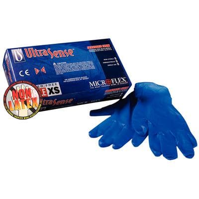UltraSense US-220 Nitrile Exam Gloves, Powder Free, Latex Free, Blue, Extra Small, 100/Box thumbnail 16
