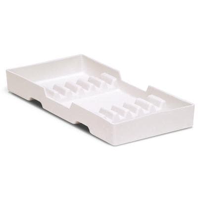 Zirc #16A White Cabinet Tray, Hand Instruments (Regular Well), Plastic, Autoclavable, 7-7/8" x 3-3/4" x 15/16", 1/Pk thumbnail 8