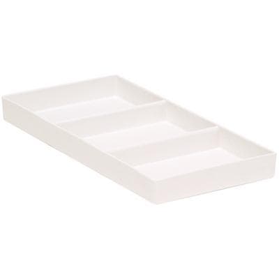 Zirc #17 White Plastic Cabinet Tray, 7-7/8" x 3-3/4" x 3/4", Autoclavable, 20Z203A thumbnail 9
