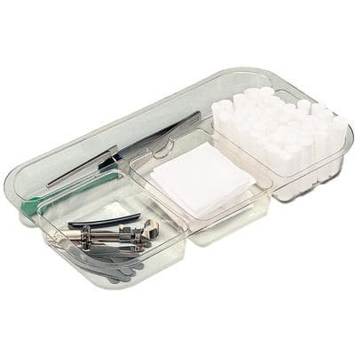 Zirc Divided Slide Tray, Clear, 9-3/4" x 5-3/8" x 1-1/16", 20Z466 thumbnail 13
