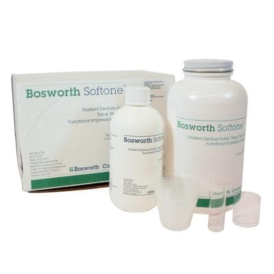 Softone Resilient Denture Acrylic Tissue Conditioner & Functional Impression Material, Bulk Kit, White, 1 lb Powder + 8 oz Liquid, 0921778 thumbnail 5