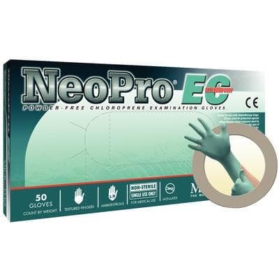 Microflex NeoPro EC Chloroprene Exam Gloves, Powder-Free, Extended Cuff, 2X-Large, Green, 50/Box, NEC-288-XXL thumbnail 6