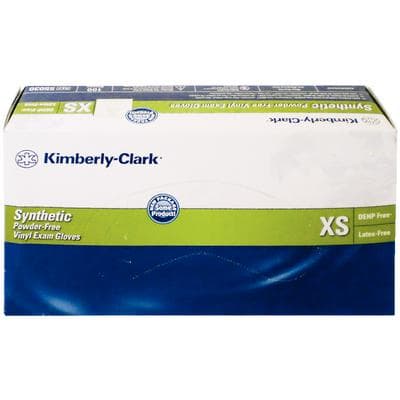Safeskin Synthetic Powder-Free Vinyl Exam Gloves, Extra Small, Clear, 100/Box, 55030 thumbnail 2