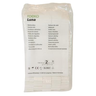ROEKO Luna Cotton Rolls #2, 1.5" x 3/8", Non-Sterile, Unstarched, 1000/Box, 104002 thumbnail 12