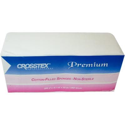 Crosstex Premium Cotton-Filled Exodontia Sponges, Non-Sterile, 4" x 4", 2000/Case, ENCC4 thumbnail 10