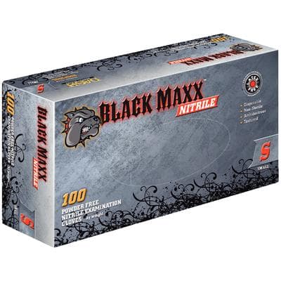 Black Maxx Nitrile Exam Gloves, Powder Free, Non-Sterile, Small, Black, 100/Box, BMN100S thumbnail 20