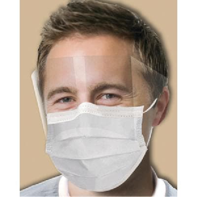Crosstex Ultra Sensitive FogFree Earloop Surgical Face Mask with Shield, ASTM Level 3, White, 25/Box, GCPWS thumbnail 15