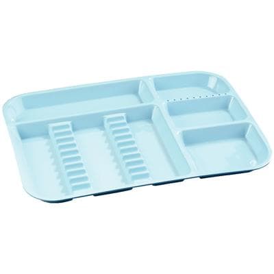 Plasdent Divided Set-Up Tray Size B, Blue, 13-1/2" x 9-5/8" x 7/8", 300BD-2 thumbnail 7