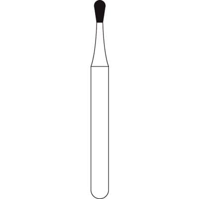 NTI® FG Diamond Bur, Coarse, Pear Round End, #822-010 / C822-010, 1.0 mm Diameter, 2.0 mm Length, Green, 5/Pkg thumbnail 8