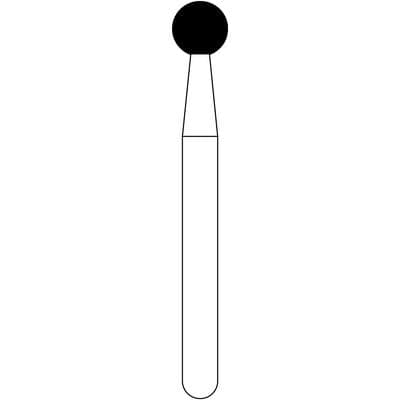NTI Diamond Bur, Friction Grip (FG), Super Coarse, Round #801-025 (SC801-025), 2.5 mm Head, 5/Pk thumbnail 7
