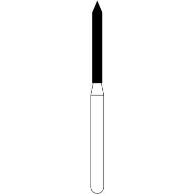 NTI Friction Grip Diamond Bur, Super Coarse, Beveled Cylinder, #886-012, 1.2 mm Diameter, 10.0 mm Length, 5/Pk thumbnail 8