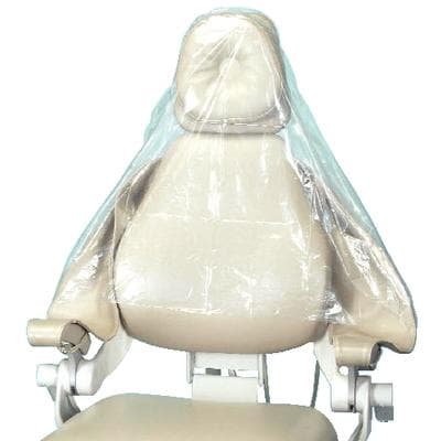 Plasdent Small Half Chair Cover, Clear Plastic, 20" W x 30" L, 250/Box, PS101 thumbnail 3