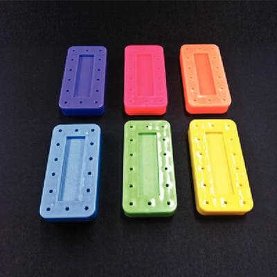 Plasdent Magnetic Rectangular Bur Block, 14 Holes FG/RA, Teal, 400BR14 thumbnail 4