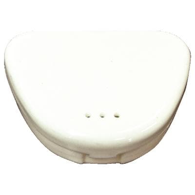 Plasdent Mini Retainer Box, Plastic with Hinged Lid, 3" x 2-1/2" x 5/8", White, 12/Pk, 200MN-1 thumbnail 6