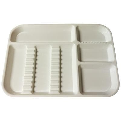 Plasdent Divided Set-Up Tray, Size B (Ritter), White, 13-1/2" x 9-5/8" x 7/8", 300BD-1 thumbnail 7
