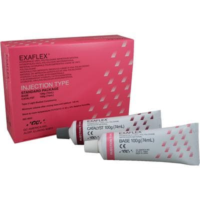 EXAFLEX® Injection Type Hydrophilic VPS Impression Material, Pink, Standard Pack, 74 mL Base + 74 mL Catalyst, 138101 thumbnail 8