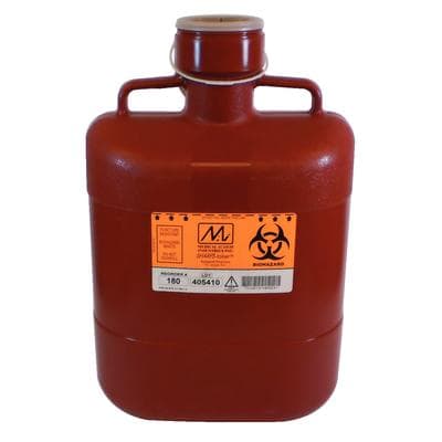 Medegen Sharps-Tainer Locking Cap Sharps Container, Non-Stackable, 10 Quart, Large, Red, Without Needle Remover, 180 thumbnail 2