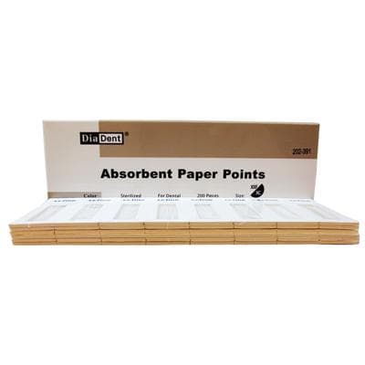 DiaDent Absorbent Paper Points, Non-Marked, Accessory Sizes Assorted XX-Fine to X-Coarse, Cell Pack, 200/Box thumbnail 9