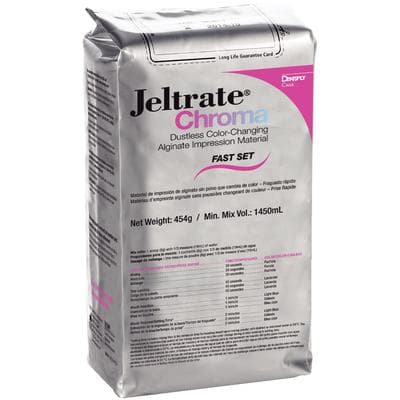 Jeltrate Chroma Dustless Color-Changing Alginate Impression Material, Fast Set, Spearmint, 1 lb (454 g) Pouch, 605700 thumbnail 15