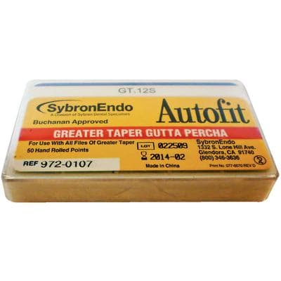 Kerr AutoFit GT Gutta Percha Points, Greater Taper, Size 12-S (.12S), 50/Pk, 972-0107 thumbnail 9