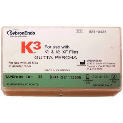 K3/K3XF Gutta Percha Points, 0.04 Taper, #35, Green, 50/Pk, 825-0435 thumbnail 18