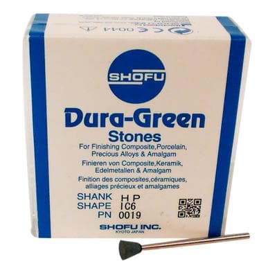 Dura-Green Stones, HP, Inverted Cone IC6, Green, Silicon Carbide, 12/Pk, 0019 thumbnail 12