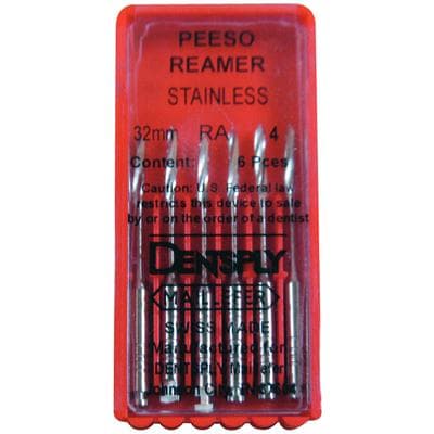 Dentsply Maillefer Peeso Reamers, Stainless Steel, Size #4, 32mm, Right Angle, 6/Pk, 671513 thumbnail 7