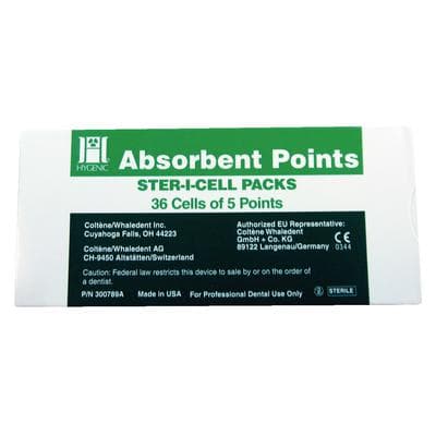 Hygenic Ster-I-Cell Top Color Paper Points, ISO #45, White, 0.02 Taper, 25 mm, 180/Box thumbnail 3