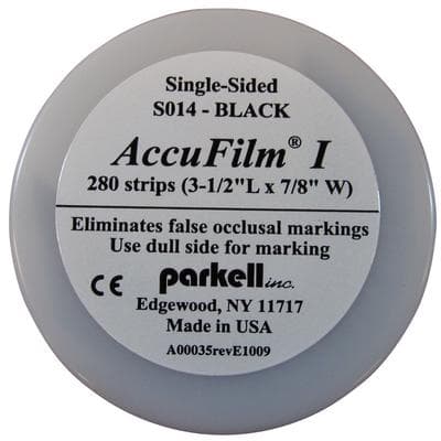 AccuFilm I Single-Sided Articulating Film, Pre-Cut Strips, Black, 21 Microns, 3-1/2" x 7/8", 280/Pkg, S014 thumbnail 10