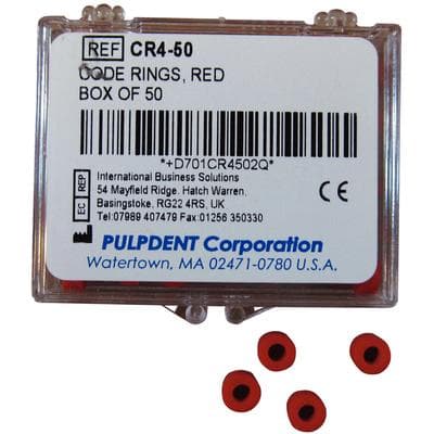 Pulpdent Code Rings, Red, Standard Size 1/8" ID x 1/8" Wide, Silicone, 50/Box, CR4-50 thumbnail 6
