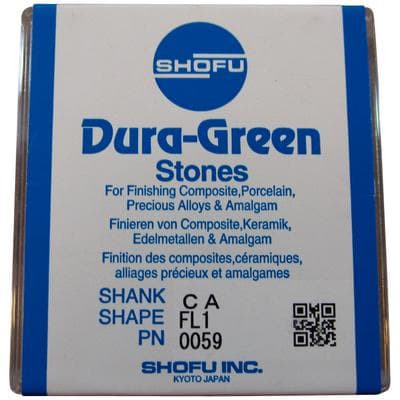 Shofu Dura-Green Stones CA FL1 Flame Contra Angle Silicon Carbide Finishing Stones, 12/Pack, 0059 thumbnail 9