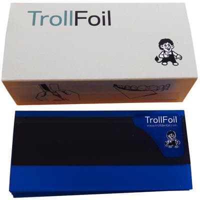 TrollFoil Pre-Mounted Double-Sided Articulating Foil, 8 Microns, Blue, 3" x 3/4", 100/Pk, 12000101 thumbnail 14