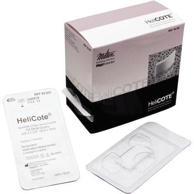 HeliCOTE Absorbable Collagen Wound Dressing, 3/4" x 1.5" (1.9 cm x 3.8 cm), Sterile, 10/Pkg, 62-201 thumbnail 10
