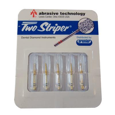 Two Striper Gold-Plated Diamond Bur, FG, Curettage, 252.SB, 1.4 mm Major/0.4 mm Minor Diameter, 8 mm Length, Medium, Blue, 5/Pk, 2015605 thumbnail 11